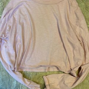 Baby pink oversized VSPink crop top